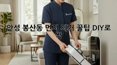 안성 봉산동 먼지 제거 꿀팁🍯✨ DIY로 싹!