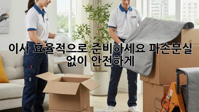 이사, 효율적으로 준비하세요! 파손&분실 없이 안전하게